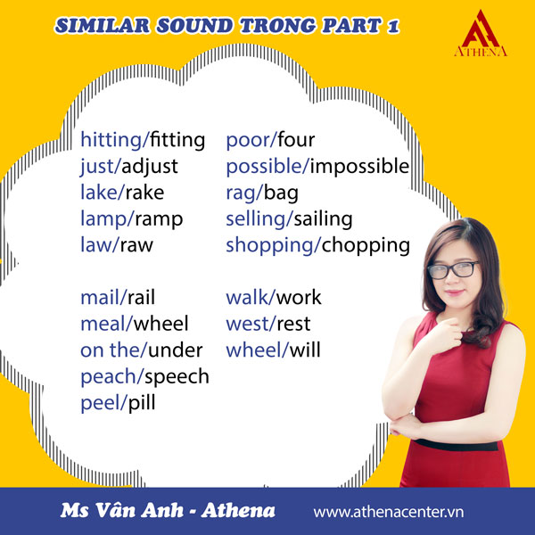 từ vựng part 1 dễ nhầm